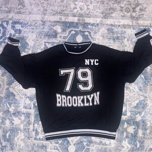 Charlotte Russe Black & White NYC sweater/jersey